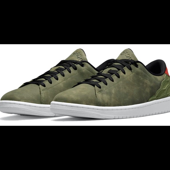 Nike Air Jordan 1 Retro Centre Court Low Oil Green Olive Black Men\'s main image 9